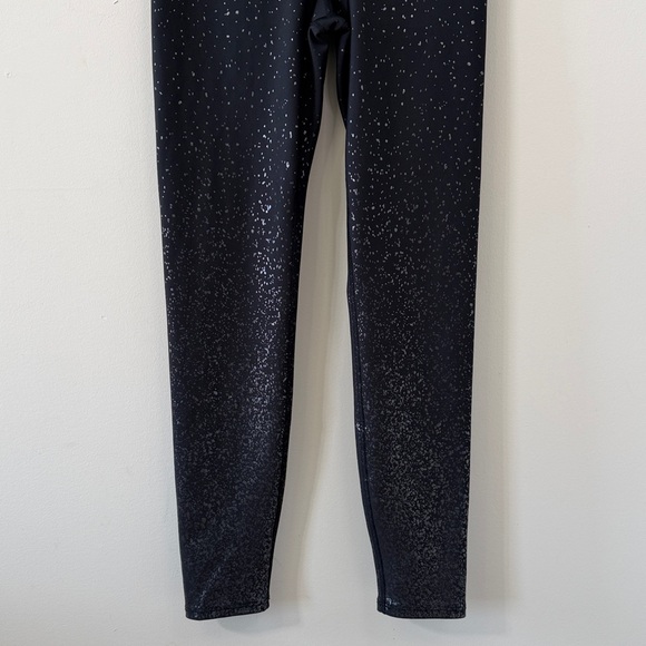 Peloton Sparkle Flex Leggings Black Silver Sparkle Gunmetal Flecks Size Medium - Picture 4 of 9